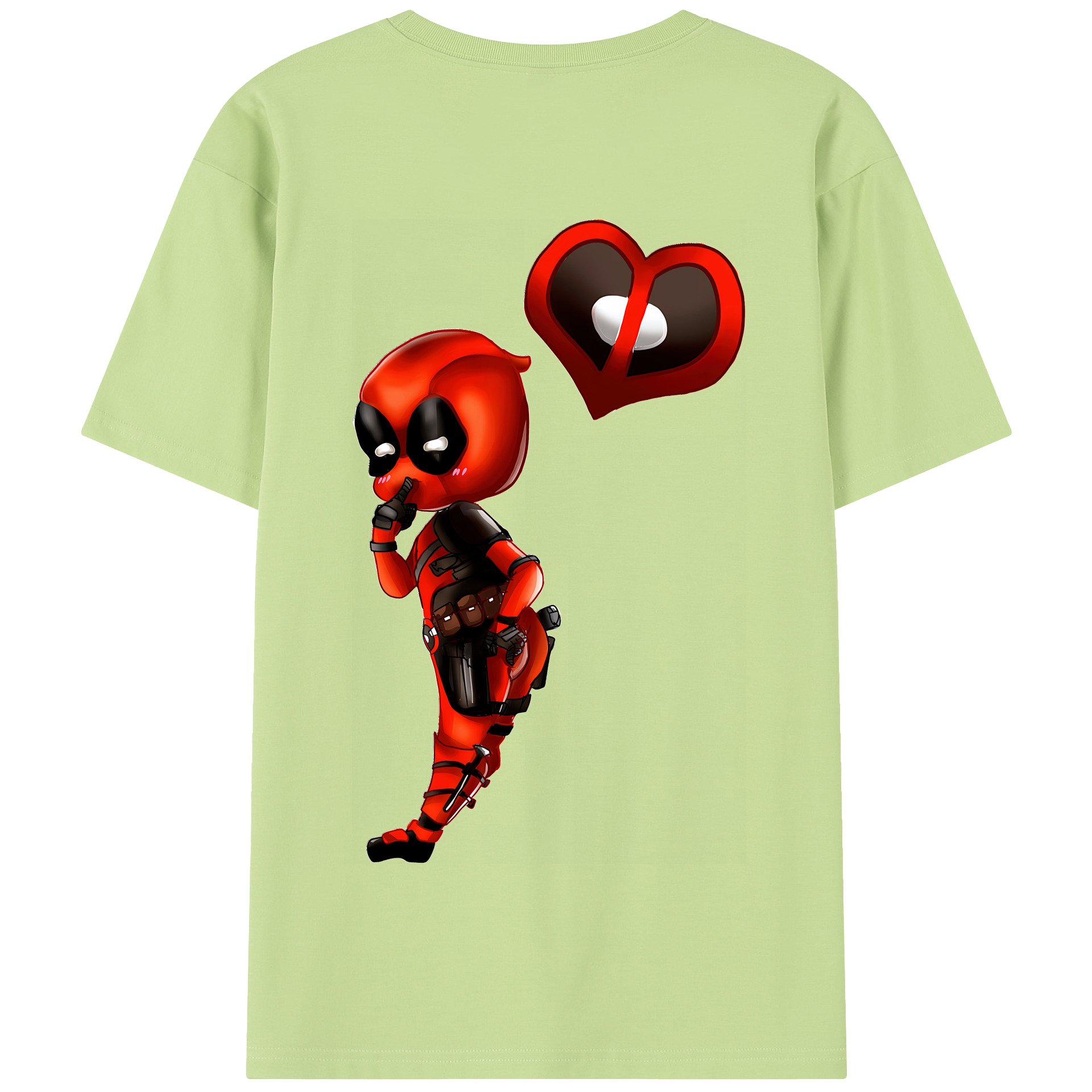 （画像用） Deadpool デッドプール 綿100％半袖Tシャツ（背面プリント）